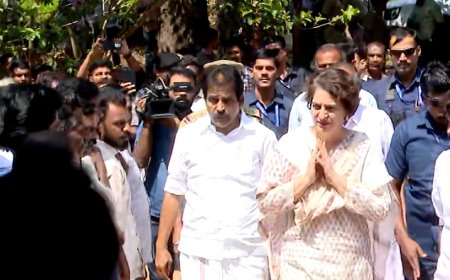 കടുവയുടെ ആക്രമണത്തിൽ കൊല്ലപ്പെട്ട രാധയുടെ വീട്ടിലെത്തി വയനാട് എംപി പ്രിയങ്കാ ഗാന്ധി.