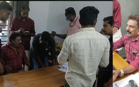 കൈക്കൂലി വാങ്ങുന്നതിനിടെ വില്ലേജ് ഓഫീസർ പിടിയിൽ.
