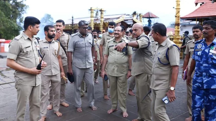 മകരവിളക്ക്; സന്നിധാനത്തെ ഒരുക്കങ്ങൾ വിലയിരുത്തി പോലീസ് മേധാവി ഷേഖ് ദർ വേഷ് സാഹിബ്.