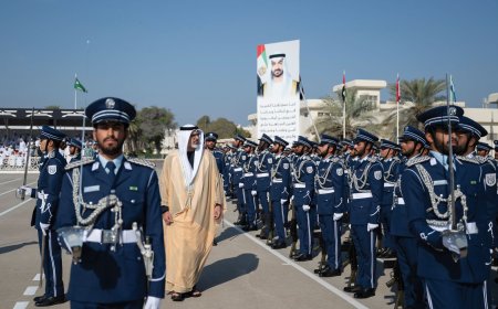 അബുദാബി പോലീസ് കോളേജ് ബിരുദദാന ചടങ്ങ്; ഖാലിദ് ബിൻ മുഹമ്മദ് ബിൻ സായിദ് പങ്കെടുത്തു.