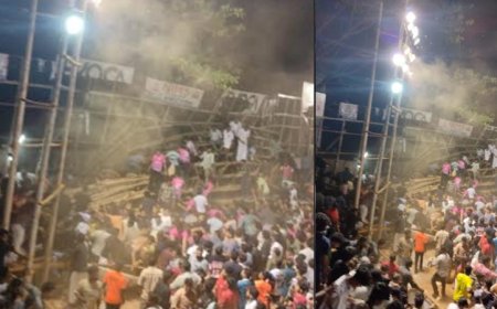 പട്ടാമ്പിയിൽ ഫുഡ്ബാൾ മത്സരത്തിന്നിടെ ഗ്യാലറി തകർന്നു വീണു.