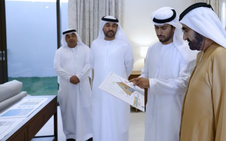 ഷെയ്ഖ് റാഷിദ് ബിൻ മുഹമ്മദ് ബിൻ റാഷിദ് അൽ മക്തൂം പൗരന്മാർക്കുള്ള ഭവന പദ്ധതിയുടെ പുരോഗതി; മുഹമ്മദ് ബിൻ റാഷിദ് അവലോകനം ചെയ്തു.