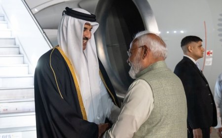 ഖത്തർ അമീർ ഇന്ത്യയിലെത്തി.