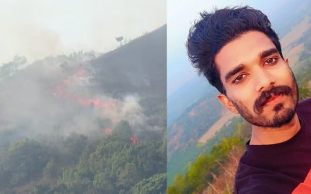 കമ്പമലയില്‍ വനത്തില്‍ തീയിട്ടയാള്‍ പിടിയില്‍.