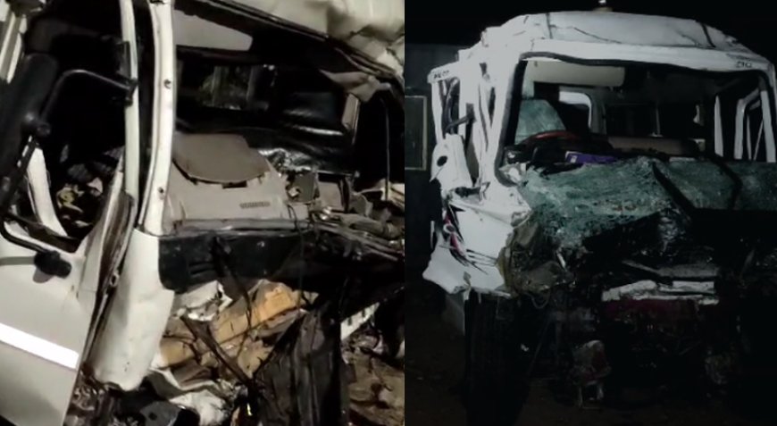 ആംബുലൻസും, മിനി ലോറിയും,കൂട്ടിയിടിച്ച് ആംബുലൻസിൽ ഉണ്ടായിരുന്ന രോഗിയും, ഭാര്യയും മരിച്ചു. 7 പേർക്ക് ഗുരുതരമായിപരുക്ക്.