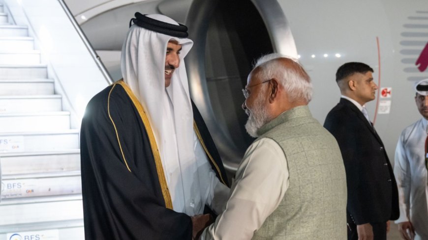ഖത്തർ അമീർ ഇന്ത്യയിലെത്തി.