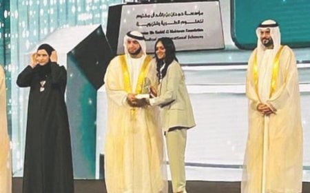 പഠന മികവിന്ന് ഷെയ്ഖ് ഹംദാൻ അവാർഡ് നേടി മലയാളി വിദ്യാർത്ഥിനി.