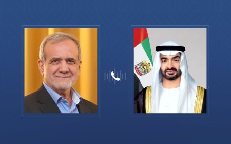 യുഎഇ പ്രസിഡന്റ് ഇറാൻ പ്രസിഡന്റുമായി ഫോണിൽ സംസാരിച്ചു.