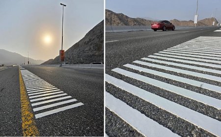 ഫുജൈറ റോഡിൽ പിയാനോ വായിച്ച് യാത്രക്കാർ.