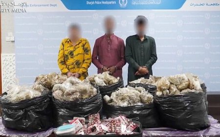 131 കിലോഗ്രാം മയക്കുമരുന്നു പിടികൂടി ഷാർജ പോലീസ്.