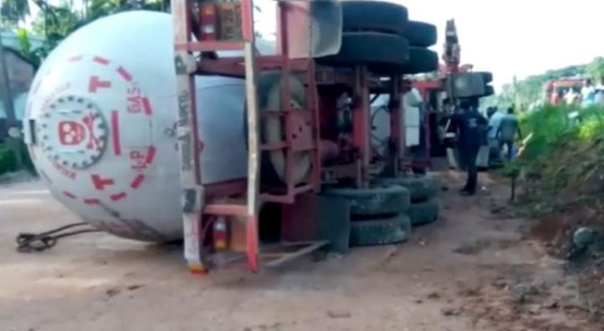 ടാങ്കർ ലോറി അപകടം; കാഞ്ഞങ്ങാട് നാളെ ഗതാഗത നിയന്ത്രണം.