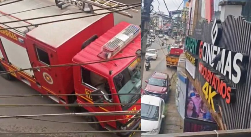 പരസ്യ ബോർഡിൻ്റെ ഗ്രില്ലുകൾക്കിടയിൽ കുരുങ്ങിയ കാക്കയെ ഫയർഫോഴ്സ് രക്ഷപ്പെടുത്തി.