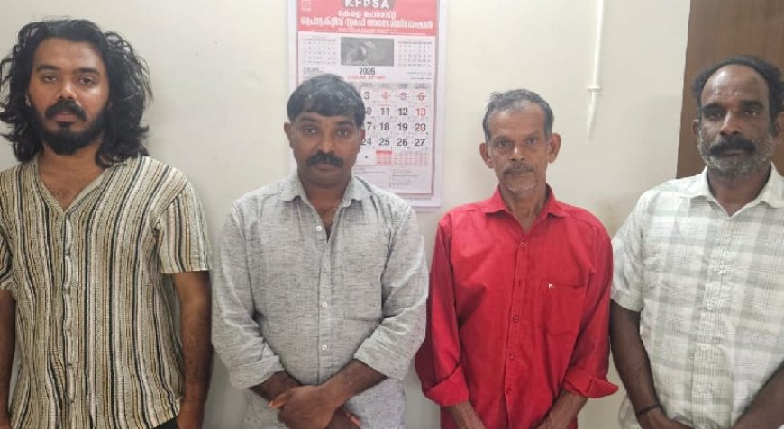 കേഴ മാനിനെ വേട്ടയാടിയ സംഘത്തെ പിടികൂടി.