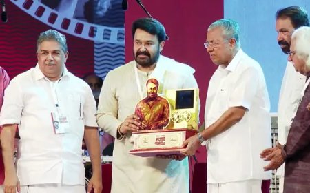 "ലാൽ സലാം" സർക്കാറിന്റെ ആദരം ഏറ്റുവാങ്ങി മോഹൻലാൽ.