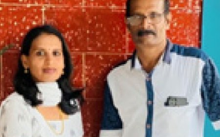 മടിക്കൈ കുഞ്ഞികൃഷ്ണൻ- സ്മിത ദമ്പതികൾക്ക് ഫോക് ലോർ അവാർഡ്.