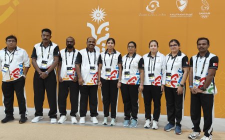 ഏഷ്യൻ യൂത്ത് ഗെയിംസ്; നിറ സാനിദ്ധ്യമായി മലയാളി റഫറിമാർ.