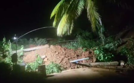 ഇടുക്കിയിലെ അടിമാലിയില്‍ മണ്ണിടിച്ചില്‍; ഒരു കുടുംബം മണ്ണിനടിയില്‍ കുടുങ്ങിക്കിടക്കുന്നു.