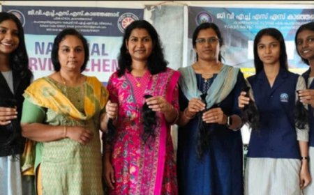 കാൻസർ രോഗികൾക്കു വേണ്ടി മുടി മുറിച്ചു നൽകി