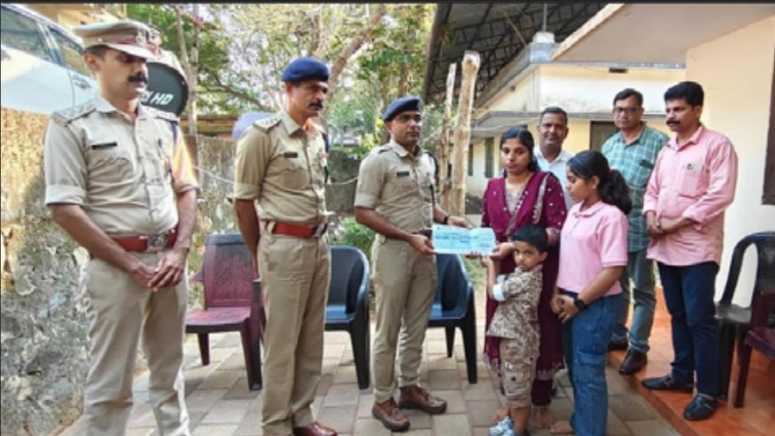 വാഹനാപകടത്തിൽ മരണപ്പെട്ട പോലീസ് ഉദ്യോഗസ്ഥൻ സജീഷിന്റെ കുടുംബത്തിന്ന് സഹായം നൽകി.