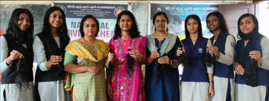 കാൻസർ രോഗികൾക്കു വേണ്ടി മുടി മുറിച്ചു നൽകി