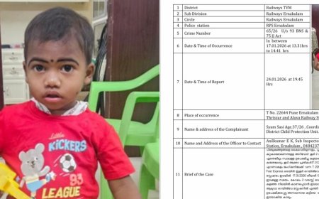 രണ്ട് വയസുകാരനെ ട്രെയിനിൽ ഉപേക്ഷിച്ച നിലയിൽ കണ്ടെത്തി. പൂനെ-എറണാകുളം എക്‌സ്പ്രസിലാണ് കുട്ടിയെ ഉപേക്ഷിച്ചത്.
