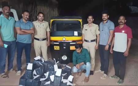 ഓട്ടോയിൽ കടത്തിയ 146.88 ലിറ്റർ കർണാടക മദ്യവുമായി യുവാവ് അറസ്റ്റിൽ
