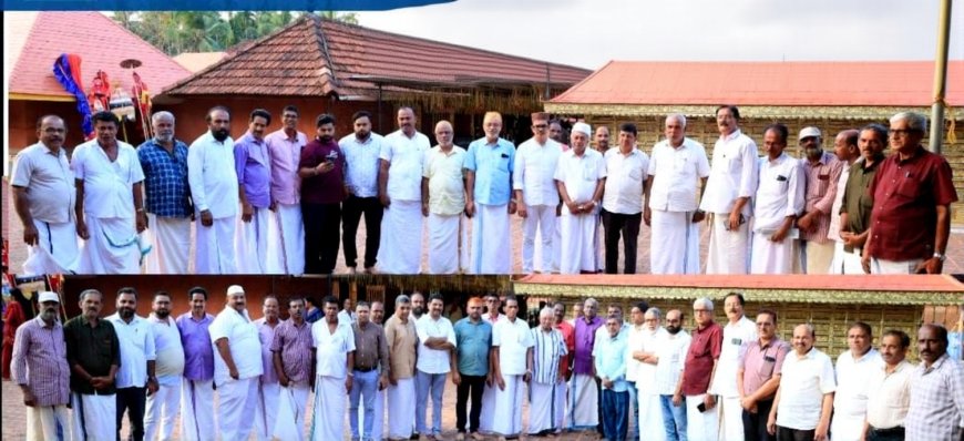 സ്നേഹ സന്ദേശവുമായി ക്ഷേത്ര സന്നിധിയിൽ ജമാ-അത്ത് ഭാരവാഹികൾ എത്തി