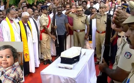 ആലിന് നാട് ഔ​ദ്യോ​ഗിക ബഹുമതികളോടെ യാത്രാ മൊഴി നൽകി.