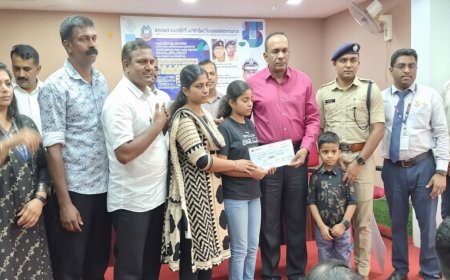 വാഹനാപകടത്തിൽ മരിച്ച പോലീസ് ഉദ്യോഗസ്ഥന്റെ കുടുംബത്തിന് ഒന്നേകാൽ കോടി രൂപ ഇൻഷുറൻസ് തുക കൈമാറി