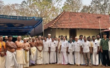 തുളൂർവനത്ത് ഭഗവതി ക്ഷേത്രം സന്ദർശിച്ച് പാണത്തൂർ മുസ്ലീം ജമാ-അത്ത് കമ്മിറ്റി