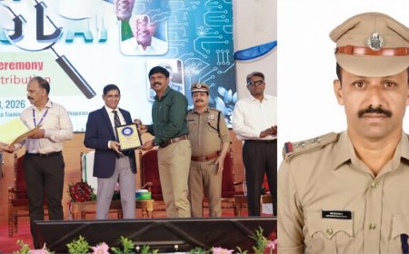 ബെസ്റ്റ് എംപ്ലോയി അവാർഡ്; ഡി വൈ എസ് പി സിബി തോമസിനും, എസ് ഐ മോഹനനും.