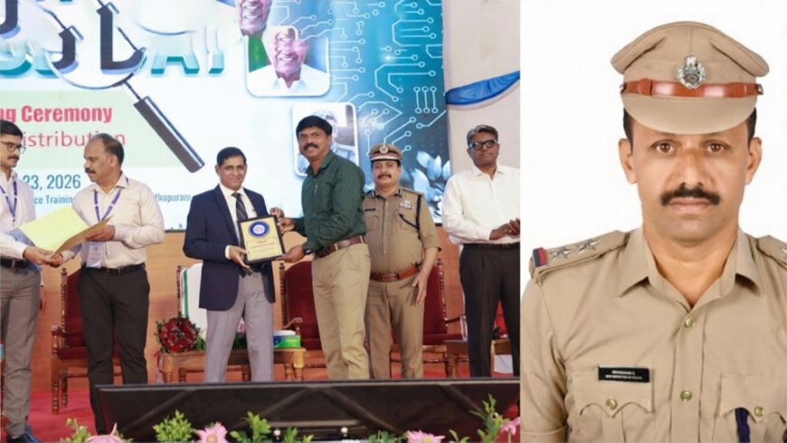 ബെസ്റ്റ് എംപ്ലോയി അവാർഡ്; ഡി വൈ എസ് പി സിബി തോമസിനും, എസ് ഐ മോഹനനും.