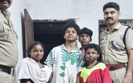 മാതാവ് ഉപേക്ഷിച്ച നാല് കുട്ടികൾക്ക് കരുതലായി നീലേശ്വരം ജനമൈത്രി പോലീസ്