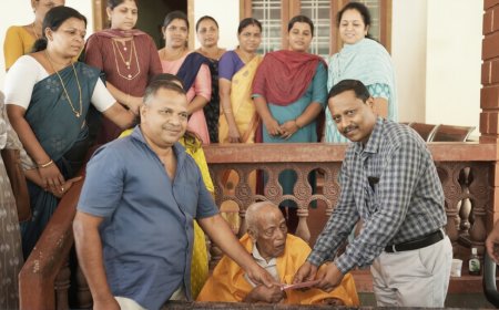 ജില്ലയിലെ പ്രായം കൂടിയ വോട്ടർ പനത്തടിയിൽ; വയസ്സ്-105