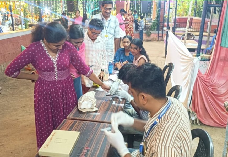 വെള്ളൂട ശ്രീ ദുർഗ്ഗാ ഭഗവതി ക്ഷേത്രം പൊങ്കാല മഹോത്സവത്തോടനുബന്ധിച്ച് രക്ത പരിശോധന ക്യാമ്പ് സംഘടിപ്പിച്ചു