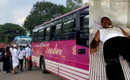 അമ്പലത്തറയിൽ ബസ്സും, ടിപ്പർ ലോറിയും കൂട്ടിയിടിച്ചുണ്ടായ അപകടത്തിൽ കായികതാരമുൾപ്പെടെ ആറു പേർക്ക് പരിക്കേറ്റു.