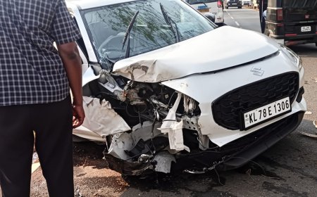 നിയന്ത്രണം വിട്ട കാർ മരത്തിലിടിച്ച് യാത്രക്കാരായ രണ്ടുപേർക്ക് പരിക്ക്