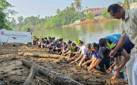 ഭൗമദിനം; കണ്ടൽ തൈകൾ നട്ട് എൻ സി സി പടന്നക്കാട് യൂണിറ്റ്