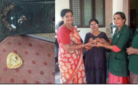 ചെരിപ്പിനടിയിൽ കണ്ടെത്തിയ സ്വർണ്ണത്താലി ഉടമയ്ക്ക് തിരിച്ചു നൽകി ഹരിതകർമസേനാംഗങ്ങൾ