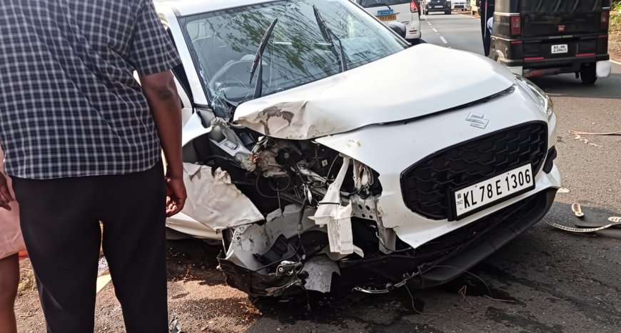 നിയന്ത്രണം വിട്ട കാർ മരത്തിലിടിച്ച് യാത്രക്കാരായ രണ്ടുപേർക്ക് പരിക്ക്