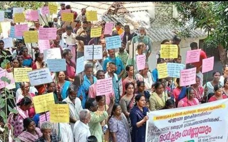 മലയാറ്റുകര ക്വാറിക്കെതിരെ ജനരോഷം; കോടോം ബേളൂർപഞ്ചായത്ത് ഓഫീസിലേക്ക് ബഹുജന മാർച്ച് നടത്തി