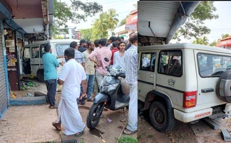 പാലക്കുന്ന് ജീപ്പ് കടയിലേക്ക് ഇടിച്ചു കയറി മൂന്ന് പേർക്ക് പരിക്ക്