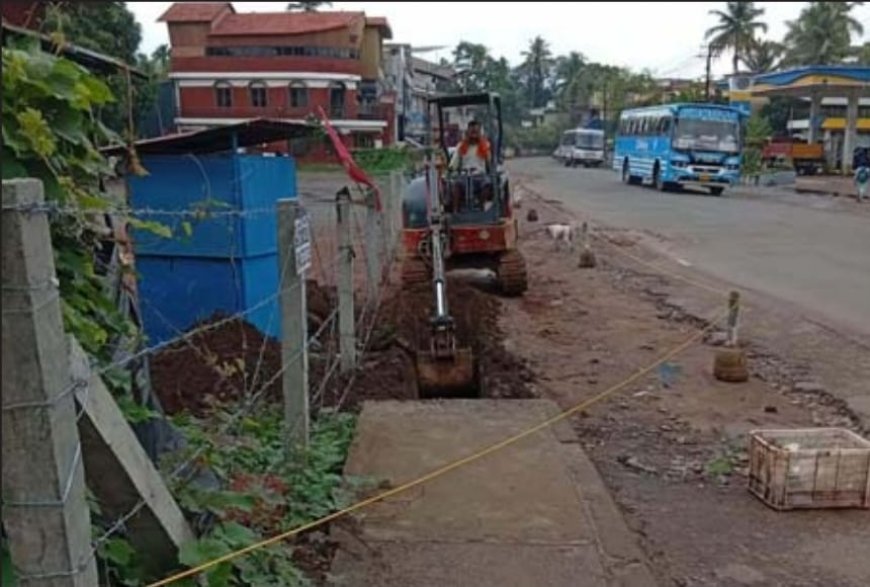 നീലേശ്വരം രാജാ റോഡിൽ ഓവുചാല്‍ പുനർനിർമ്മാണം തുടങ്ങി