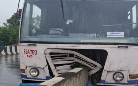 പടന്നക്കാട് ദേശീയപാതയിൽ കെഎസ്ആർടിസി ബസ് ഡിവൈഡറിൽ ഇടിച്ചു; നിരവധി പേർക്ക് പരിക്ക്