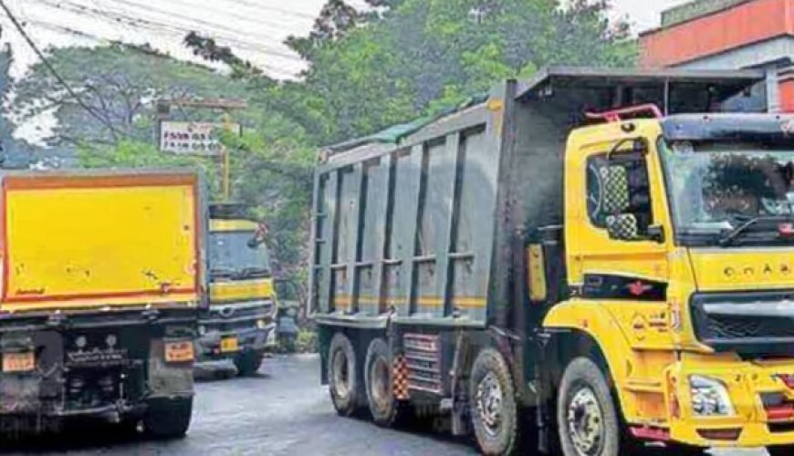 സ്കൂൾ സമയങ്ങളിൽ ഓടിയ ഒമ്പത് ടിപ്പർ ലോറികൾ പിടിയിൽ