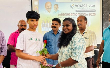 പുതിയ സ്വപ്നങ്ങൾക്ക് സ്വാഗതം; 'Voyage 2026' നവാഗതരെ വരവേറ്റ് അമ്പലത്തറ ജി.വി.എച്ച്.എസ്.എസ്