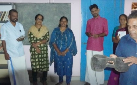 പുരാവസ്തു പ്രദര്‍ശനത്തിലൂടെ ചരിത്രപാഠം; മലപ്പച്ചേരി എല്‍.പി സ്‌കൂളില്‍ വേറിട്ട പരിപാടി