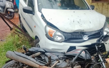 അമ്പലത്തറയിൽ നിയന്ത്രണം വിട്ട കാർ പാർക്ക് ചെയ്ത വാഹനങ്ങളിൽ ഇടിച്ചു; ദുരന്തം ഒഴിവായത് തലനാരിഴയ്ക്ക്