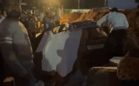 ശക്തമായ മഴ; ആസ്റ്റർ മിംസ് ആശുപത്രി മതിൽ തകർന്നു, മൂന്ന് കാറുകൾക്ക് നാശം