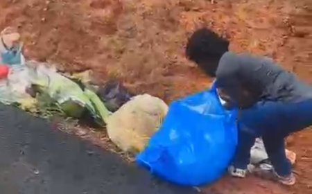 മാലിന്യം തള്ളിയ അന്യസംസ്ഥാന തൊഴിലാളികളെ നാട്ടുകാർ പിടികൂടി; തിരികെ വാരിപ്പിച്ച് ശിക്ഷ